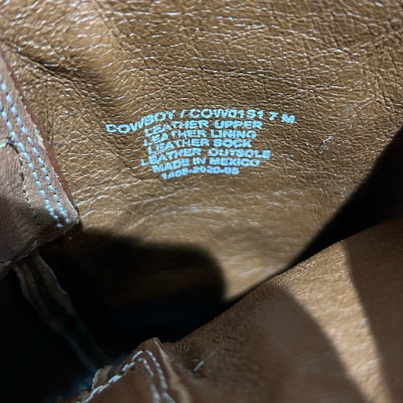 Steve Madden Leather Brown Heeled Boots Western Boho Winter Women's Size 7 - Picture 6 of 9